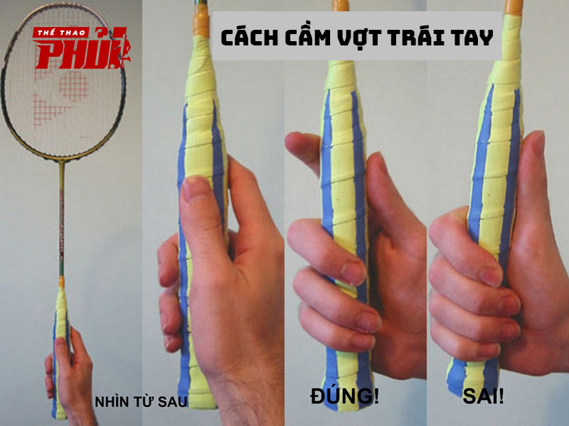 Kỹ thuật cầm vợt trái tay